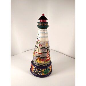 Vintage Jim Shore 2003 Shorelights 12.75" Lighthouse Heartwood Creek Door Stop